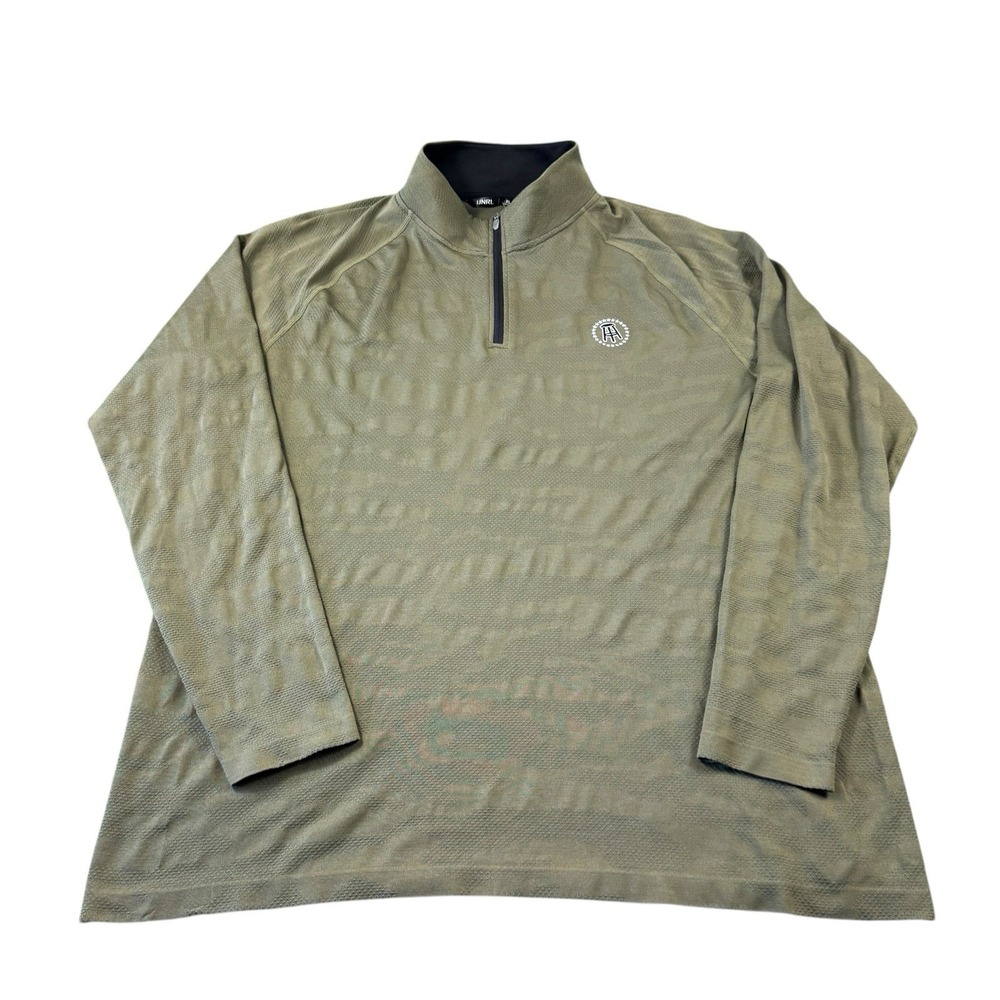 UNRL X Barstool Sport Gray Camo Half Zip Performance Pullover Size Large